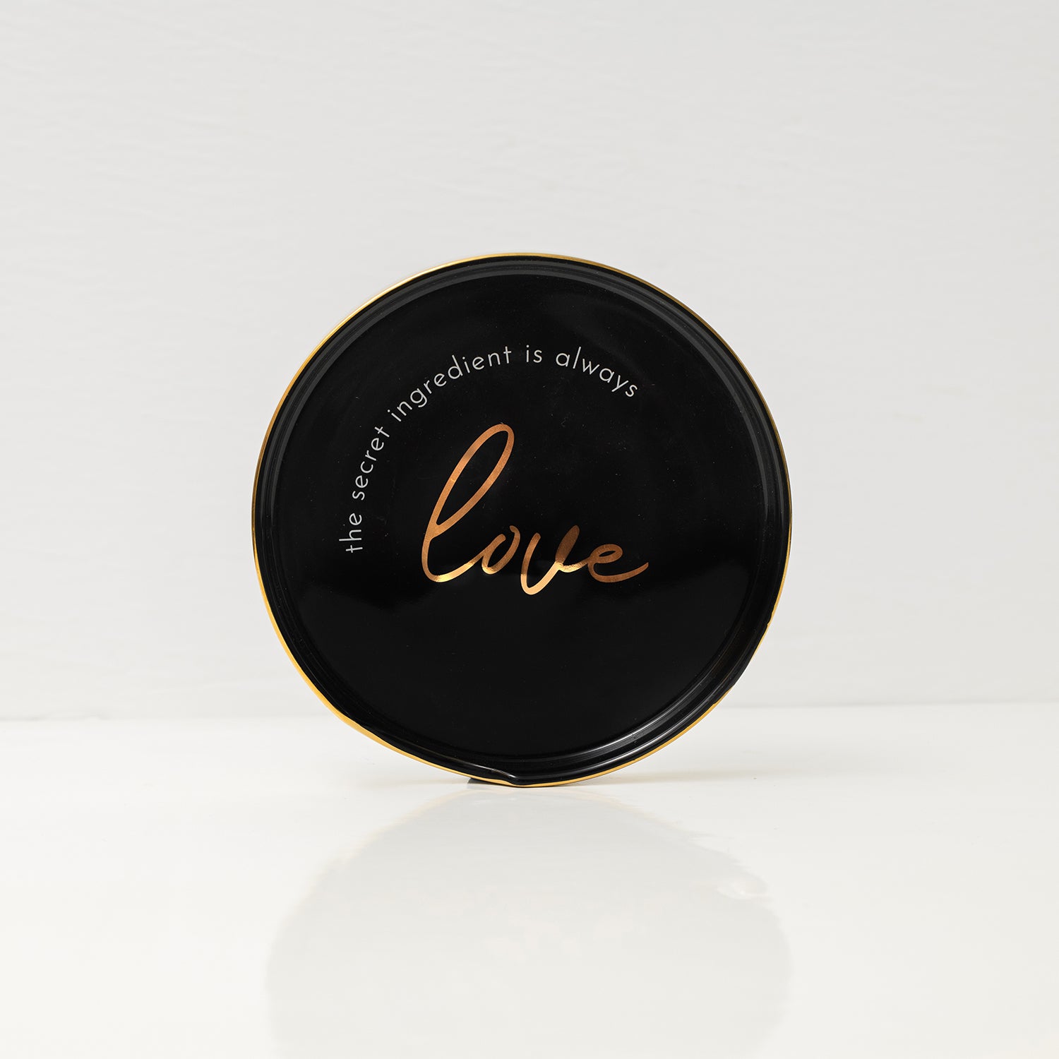Black and Gold Utensil Holder with Built-in Spoon Rest - Styled Settings