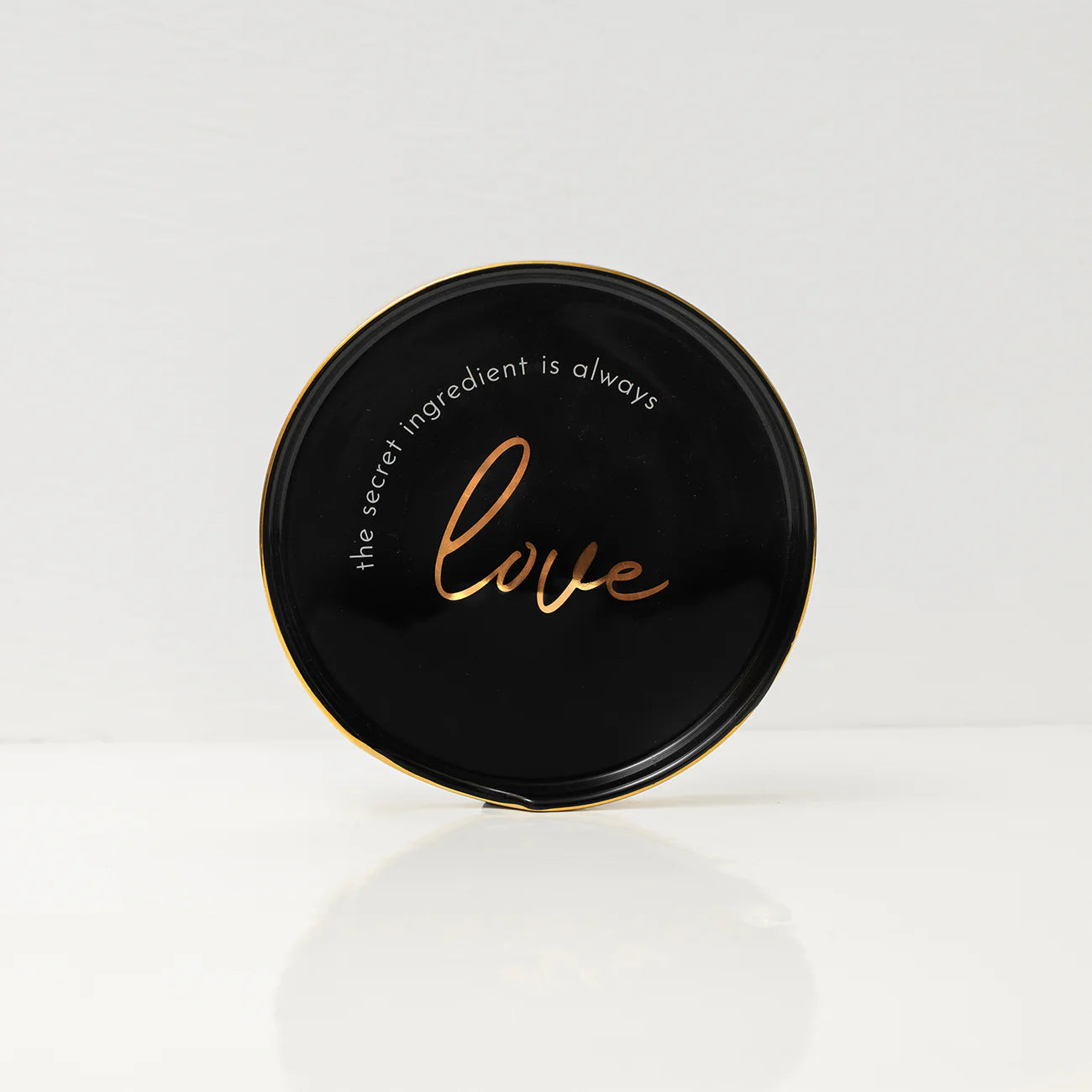 Black and Gold Ceramic Spoon Rest