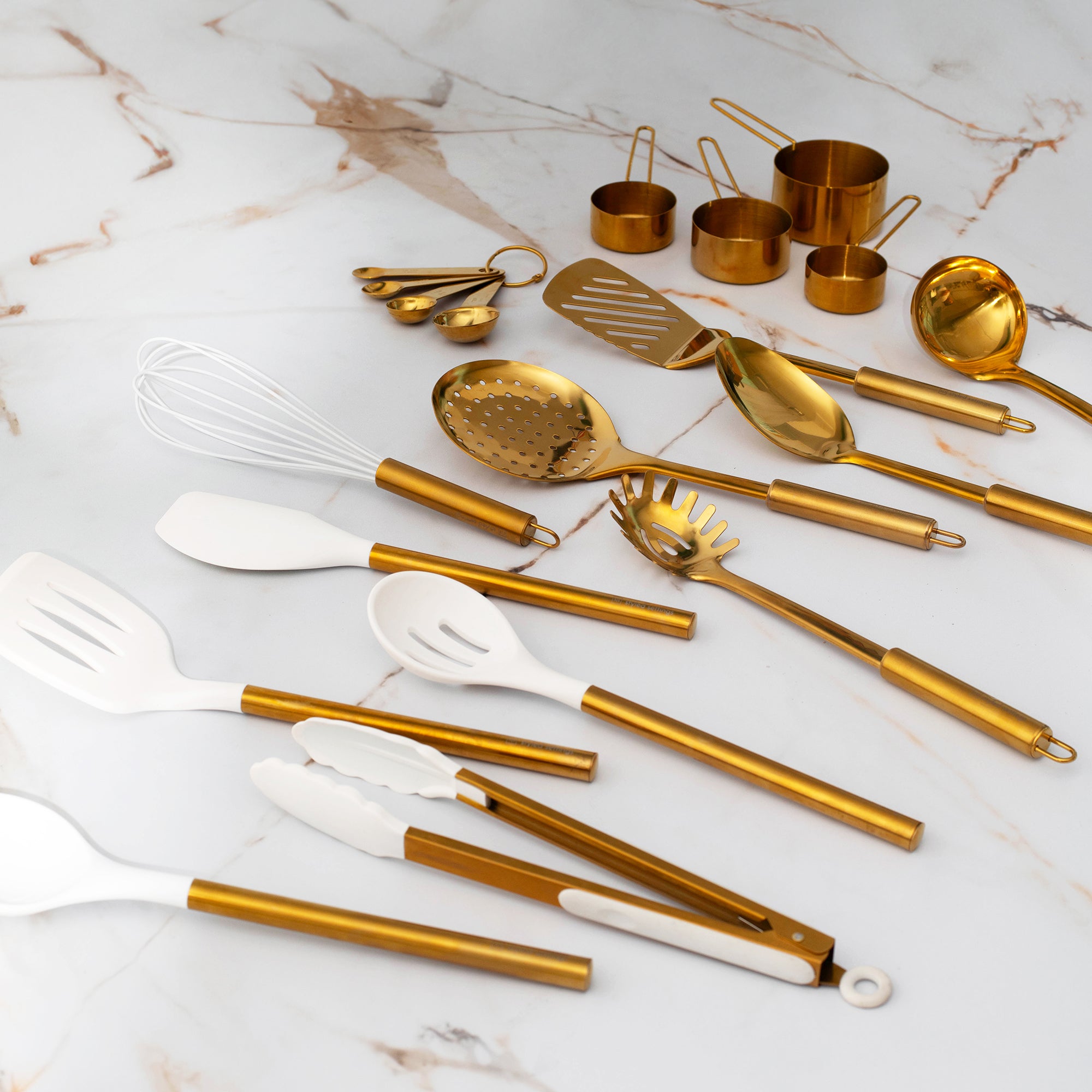 Gold Complete Kitchen Utensils Set - Styled Settings