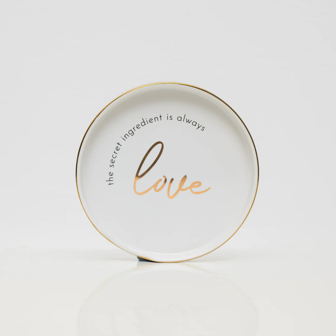 White and Gold Ceramic Spoon Rest