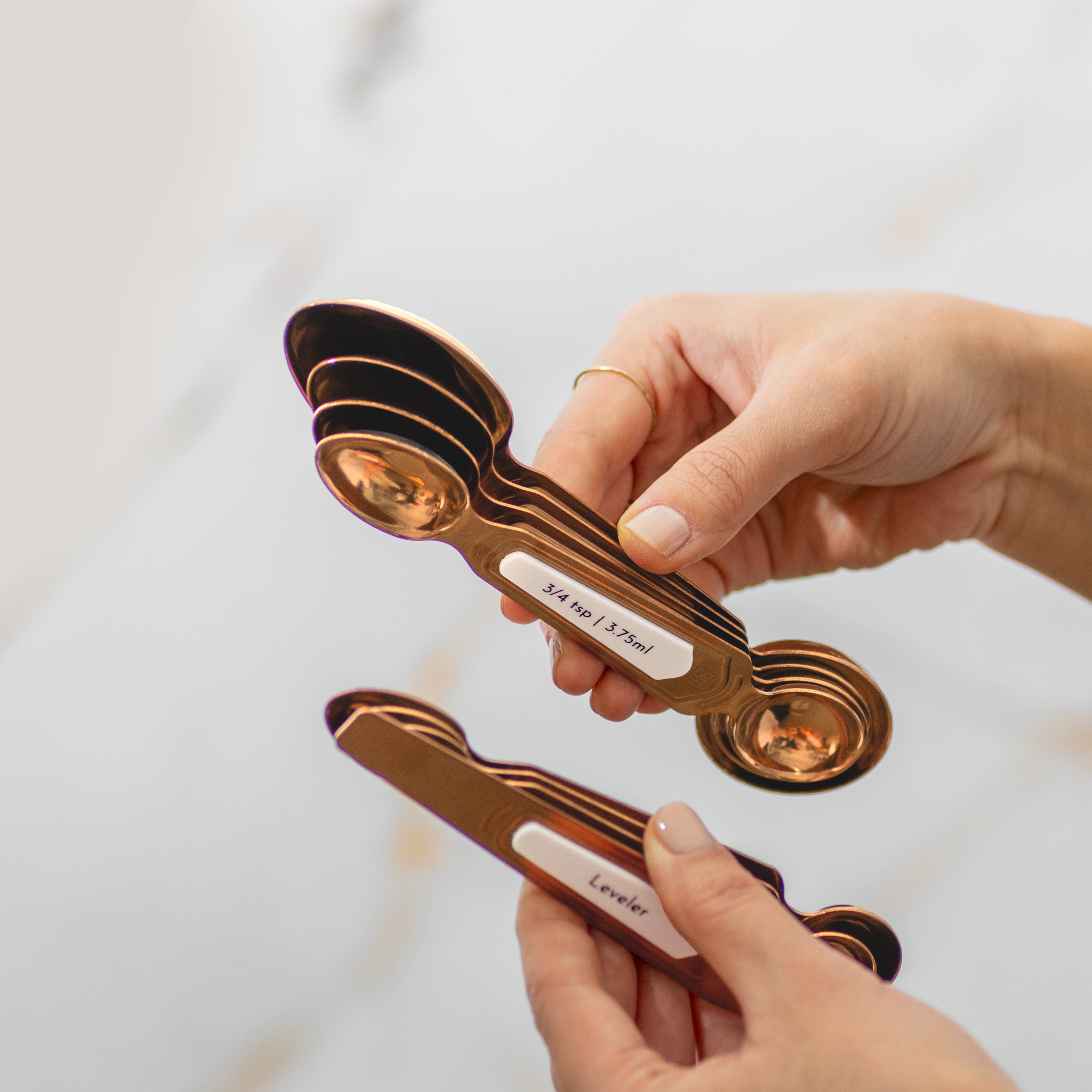 Timeless Copper Magnetic Measuring Spoon Set - Styled Settings