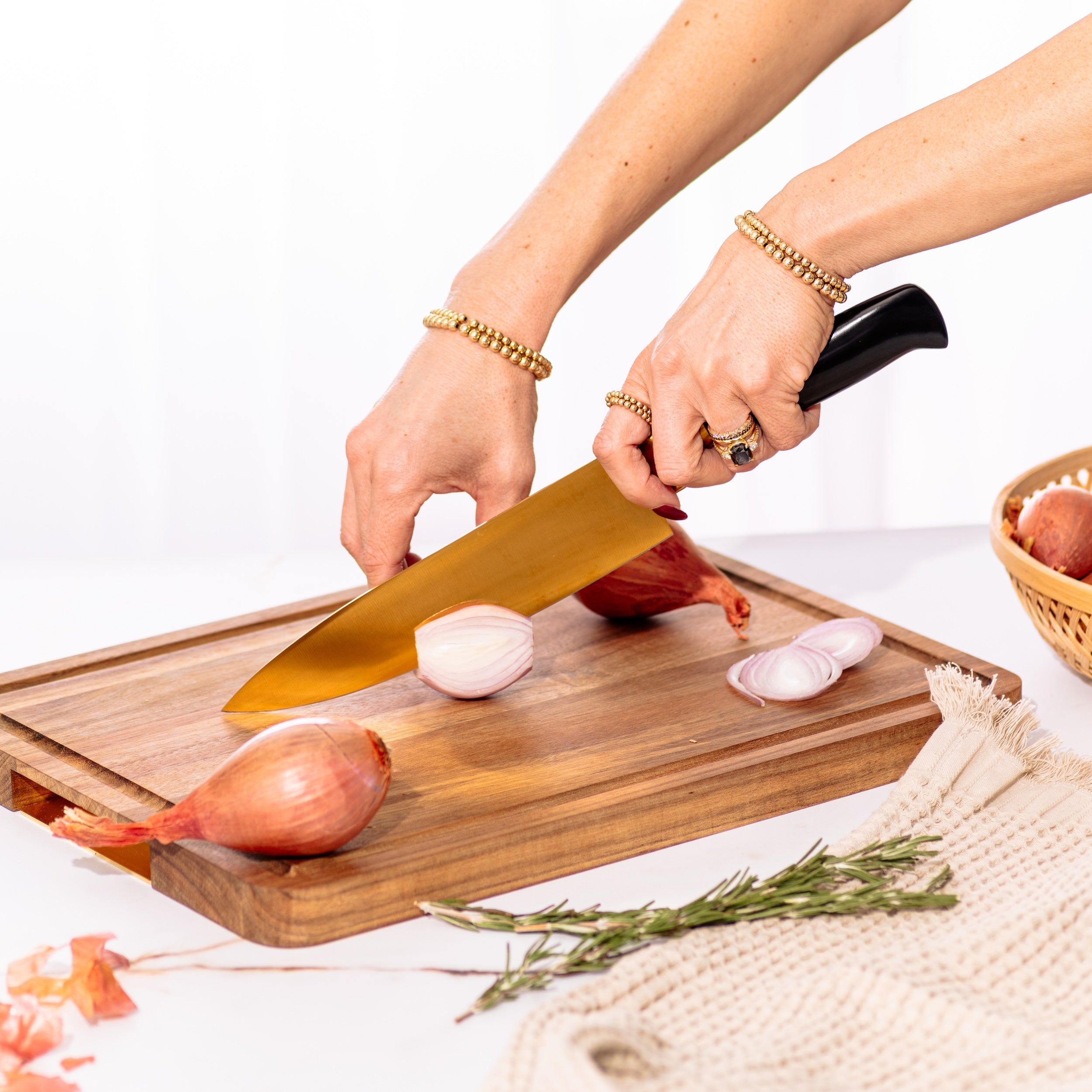 8” Black and Gold Chef's Knife