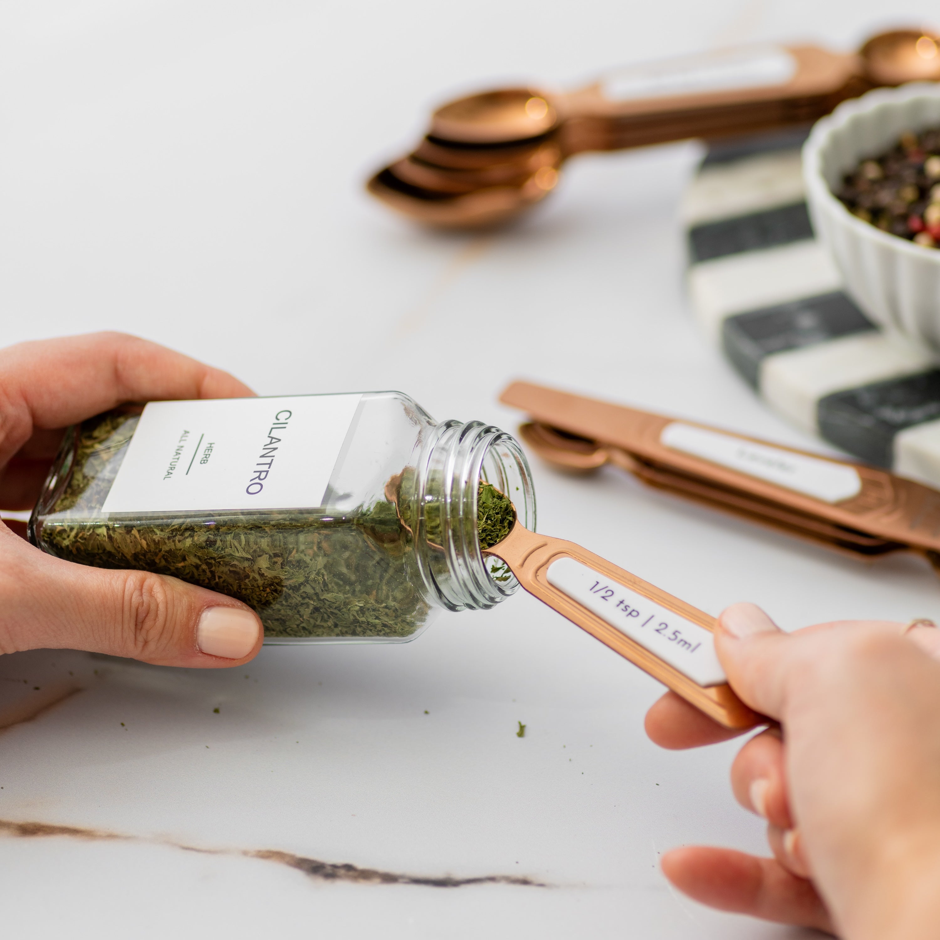 Timeless Copper Magnetic Measuring Spoon Set - Styled Settings