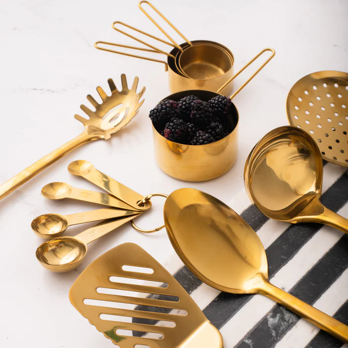 Black and Gold Complete Kitchen Utensils Set - Styled Settings