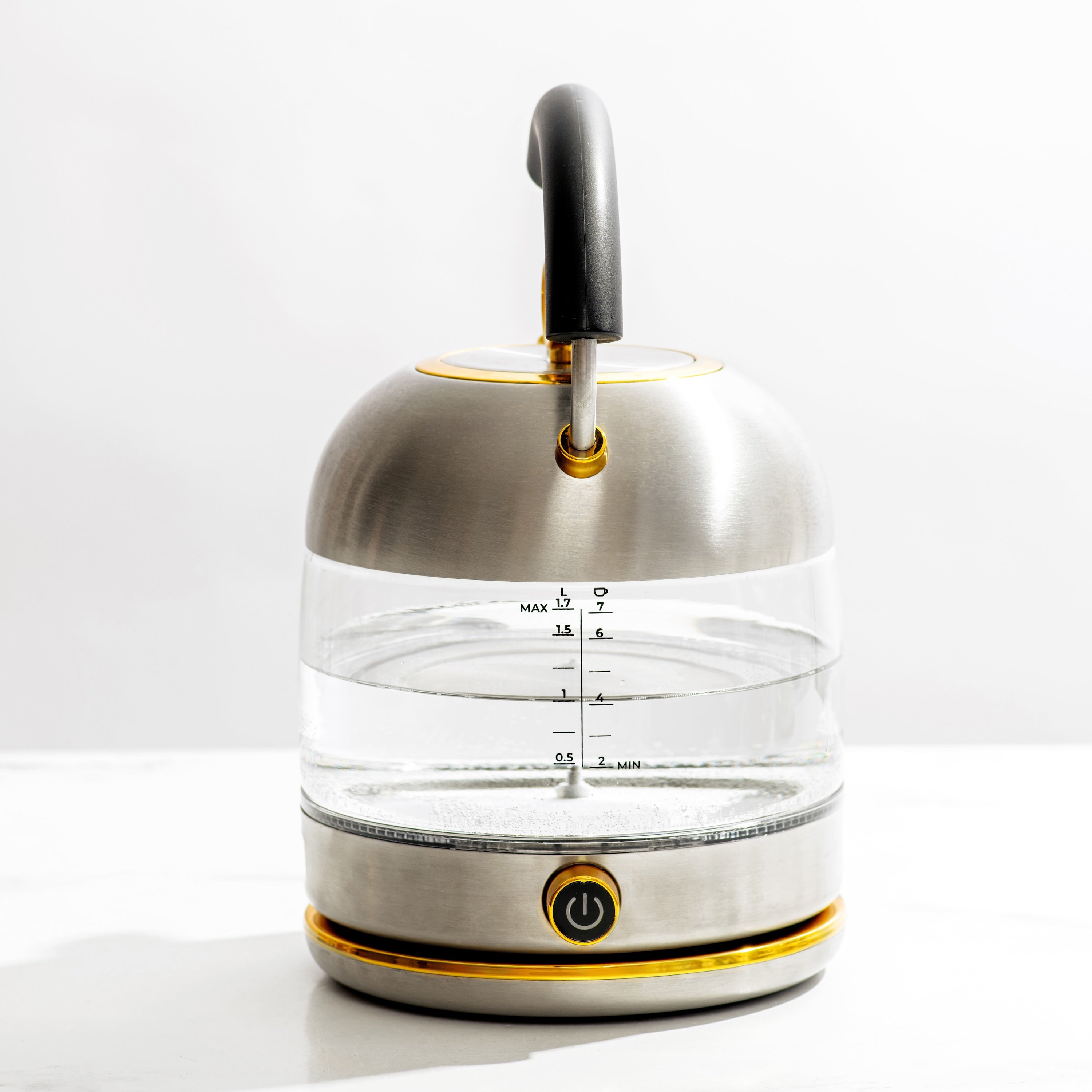Stainless Steel and Gold Electric Kettle