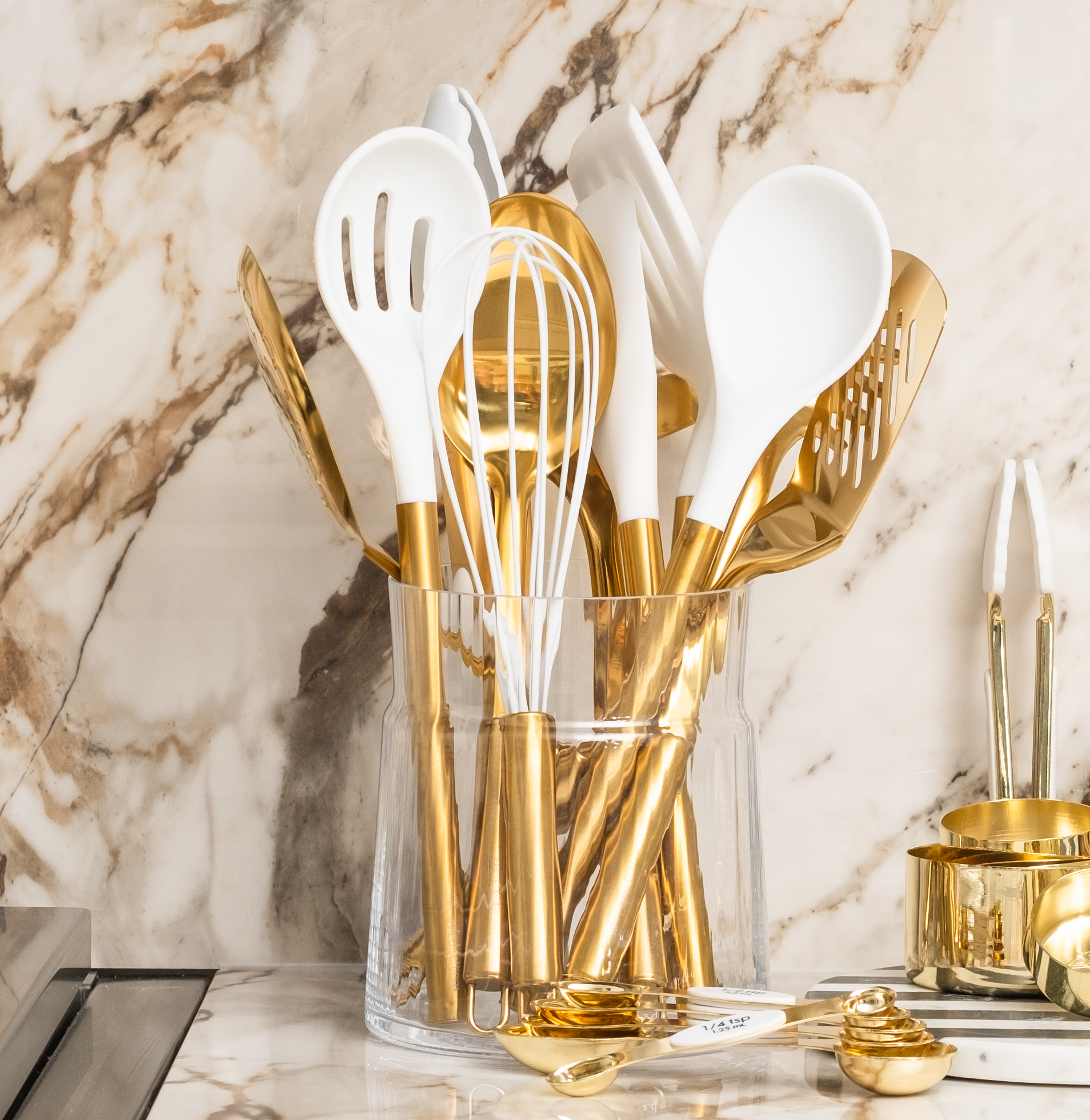 Gold Complete Kitchen Utensils Set - Styled Settings