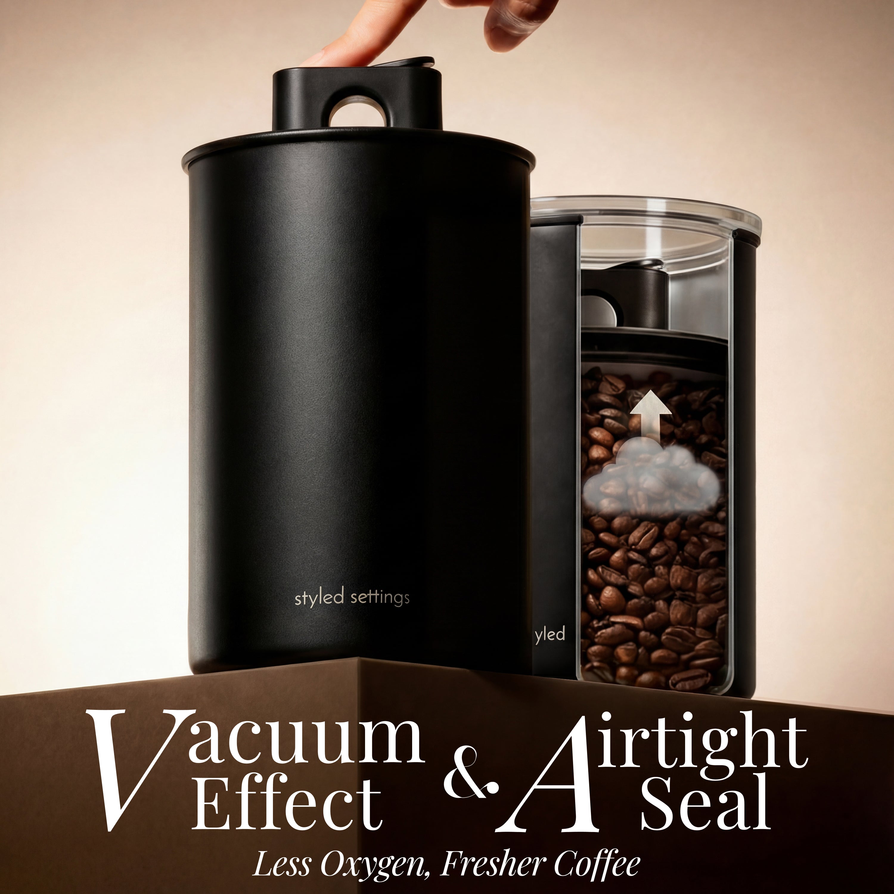 Black Coffee Canister