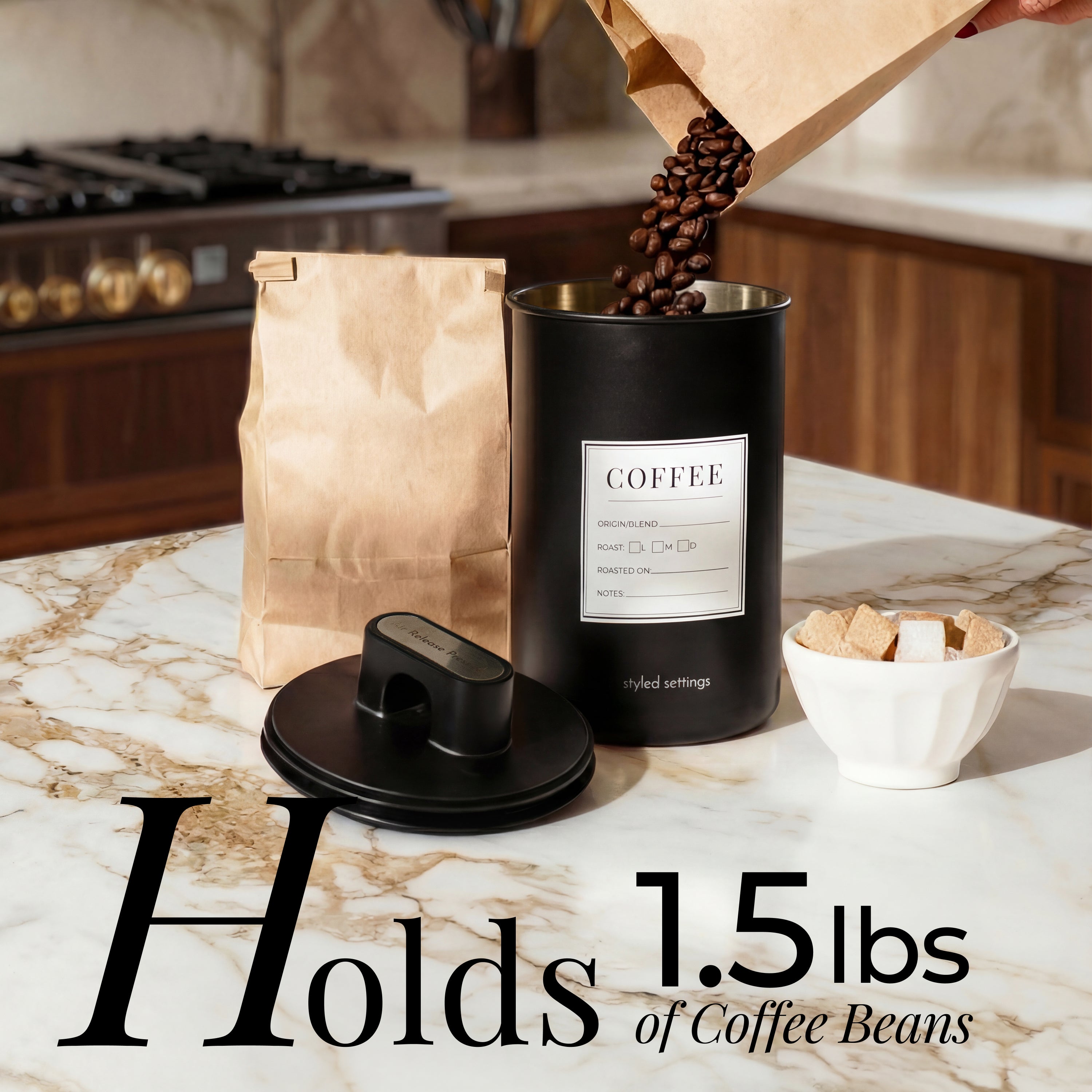 Black Coffee Canister