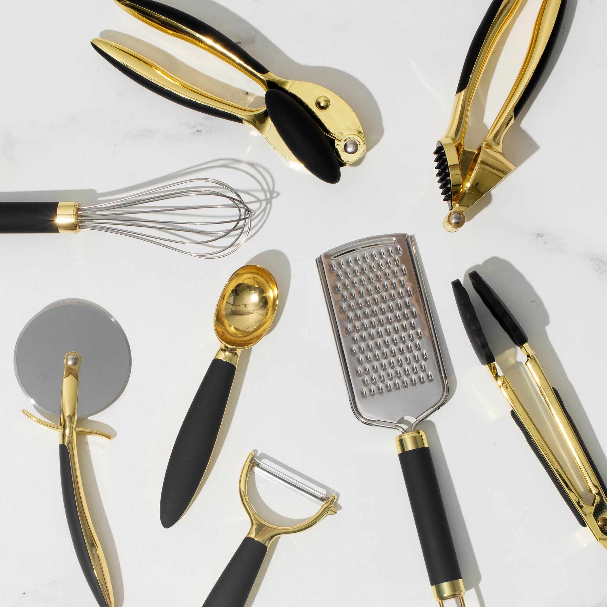 Black and Gold Kitchen Tool Set - Styled Settings