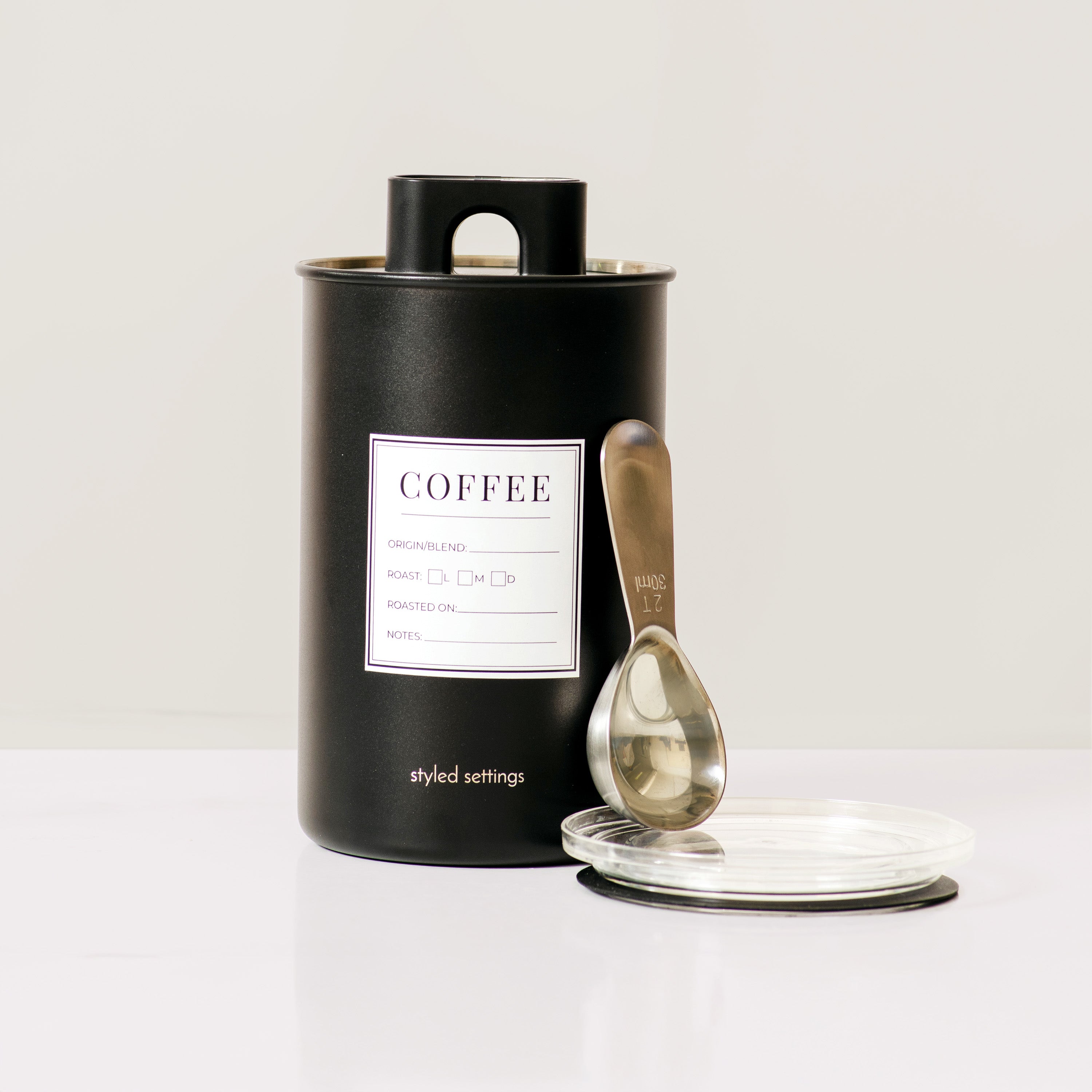 Black Coffee Canister