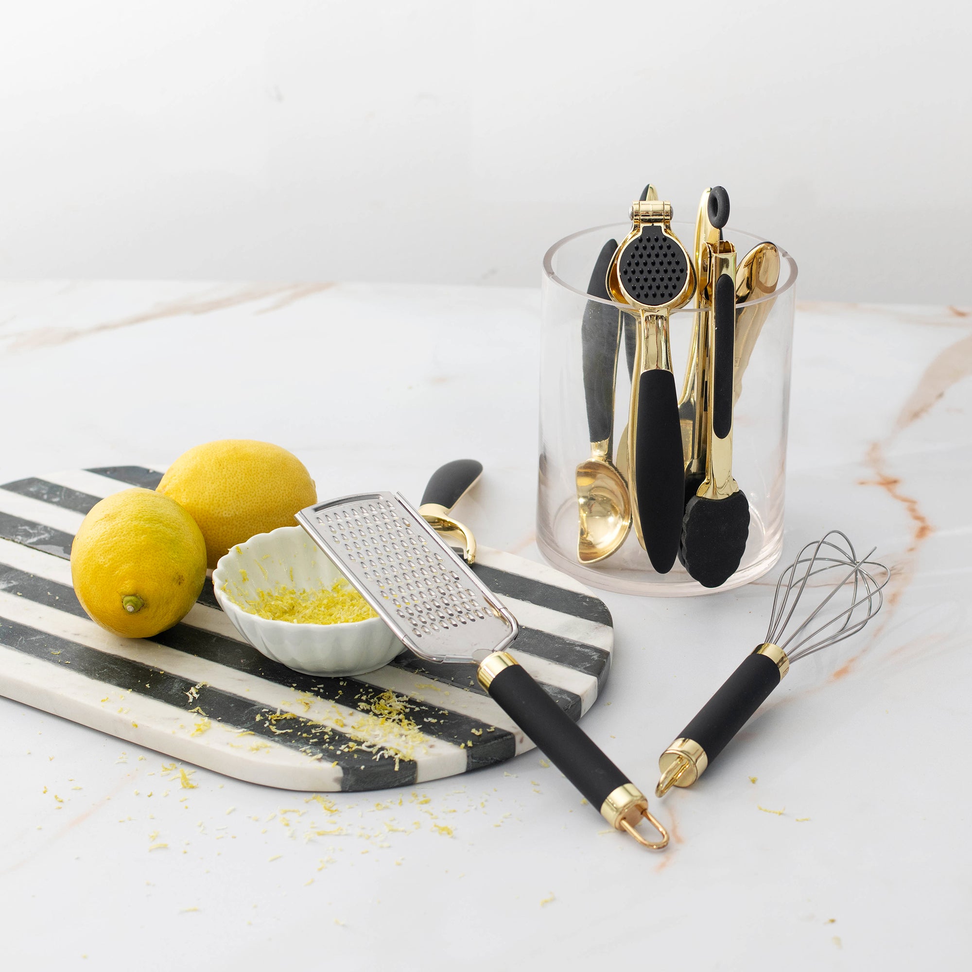 Black and Gold Kitchen Tool Set - Styled Settings