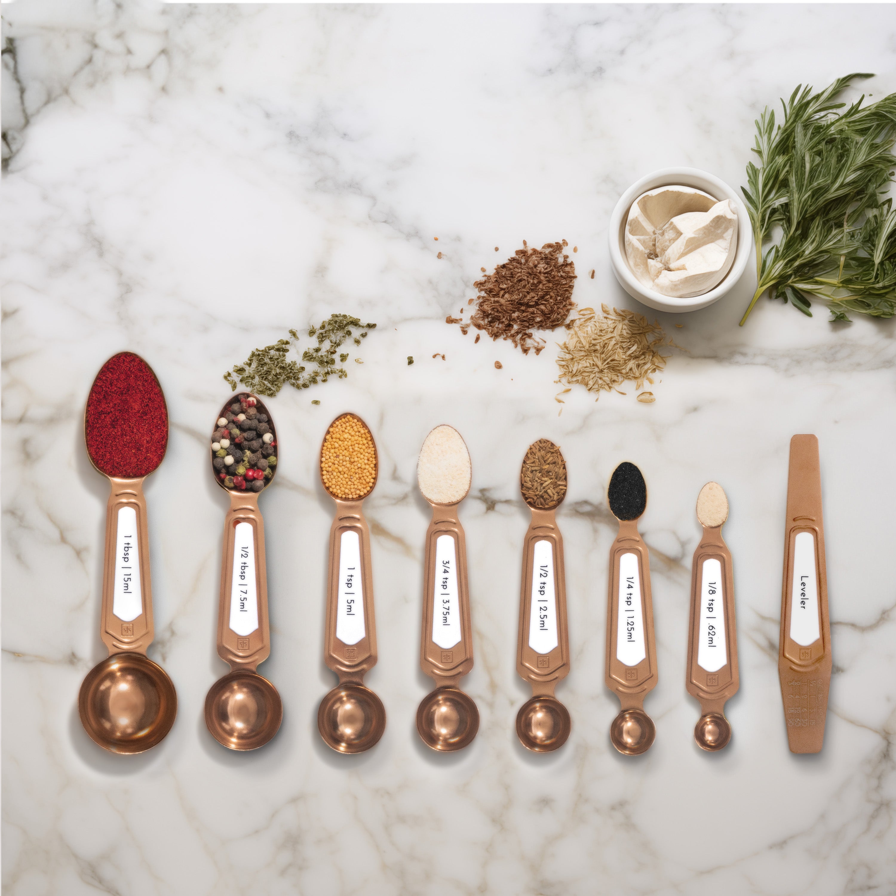 Timeless Copper Magnetic Measuring Spoon Set - Styled Settings
