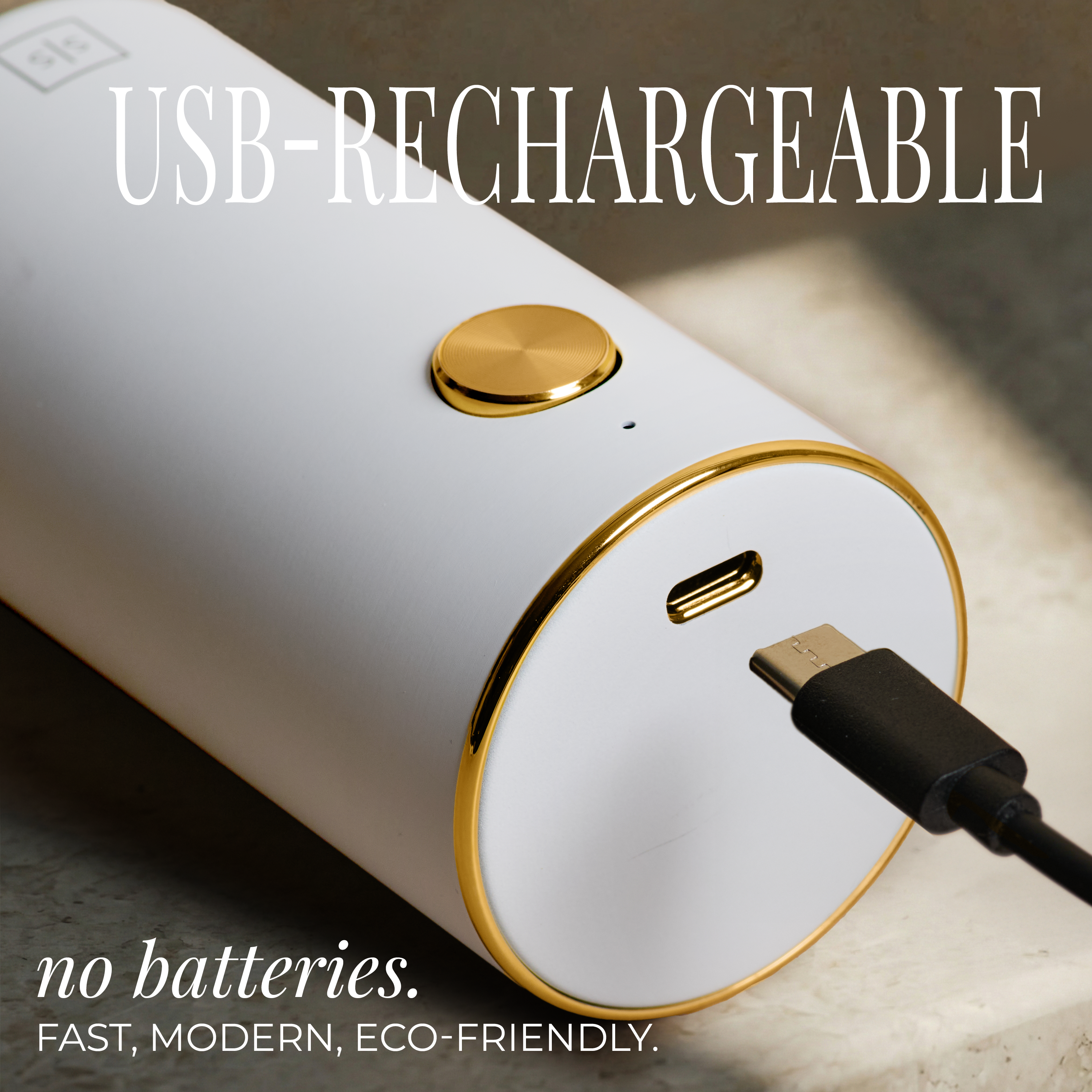 White Rechargeable Electric Salt and Pepper Mill Set