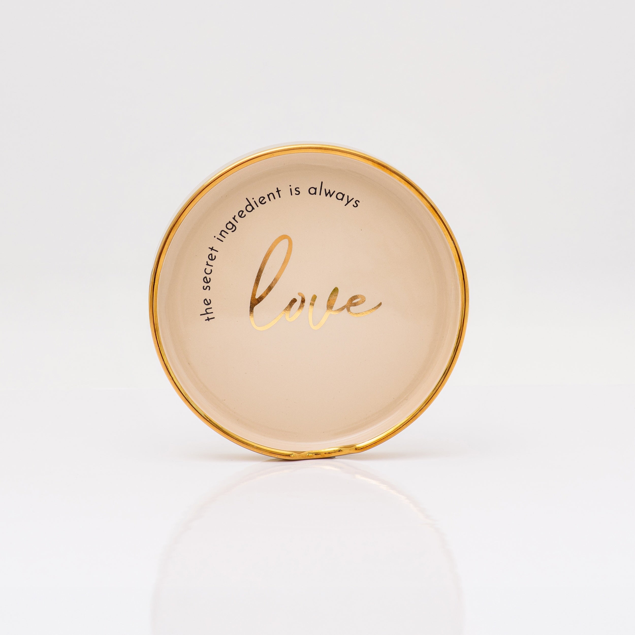 Beige and Gold Utensil Holder with Built-in Spoon Rest