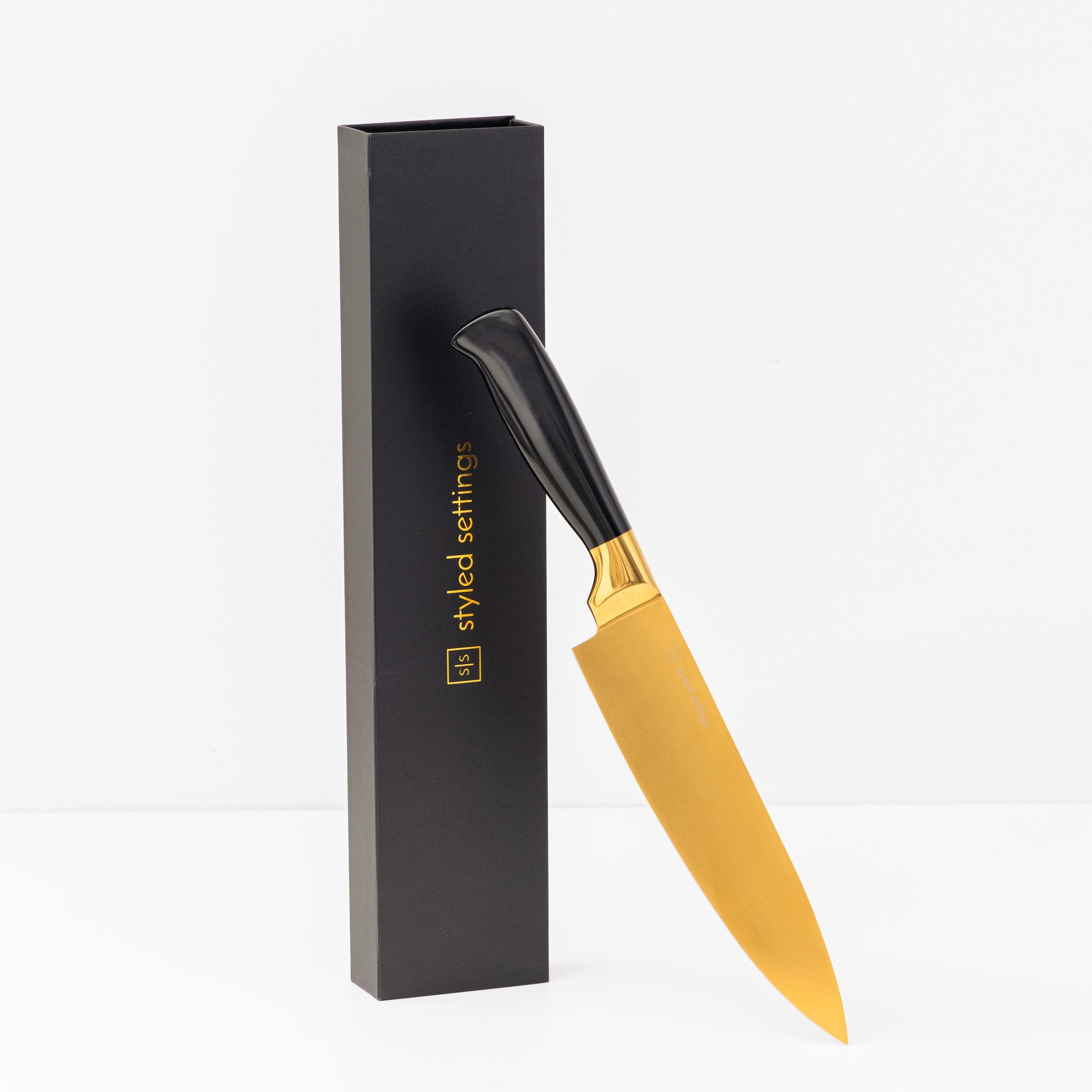 8” Black and Gold Chef's Knife